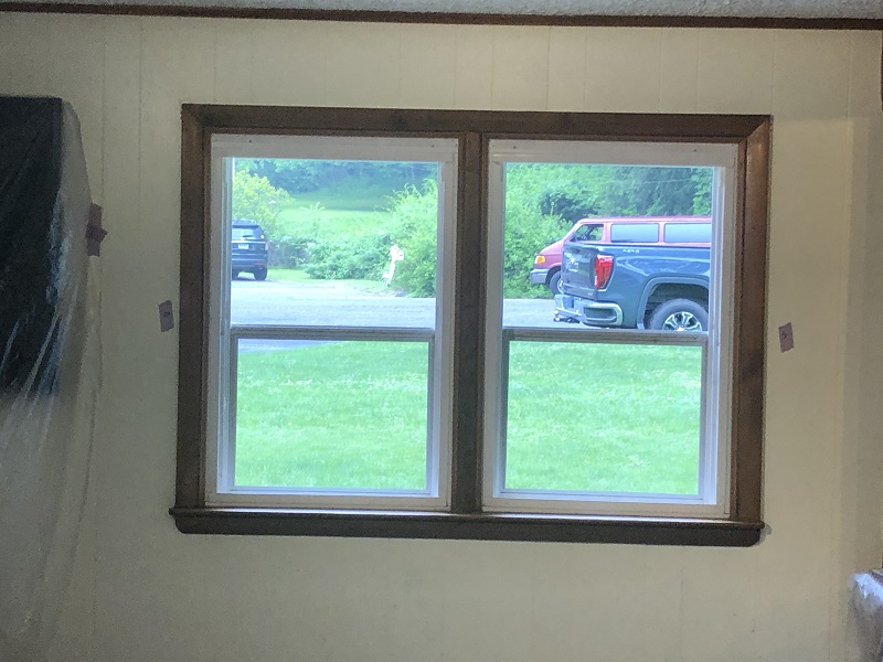 Double hung windows interior